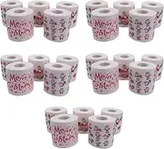 5 Styles Santa Claus Paper Roll Tissue Paper Towels Christmas Decorations Xmas Santa Office Room Toilet Paper 25 Roll