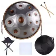 Handpan Drums 22 inches 12 Tones D Minor Steel Hand Drum with Soft Hand Pan Bag,