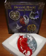 Anne Stokes Dragon Magic, Fire and Ice Dragon Ornament (15546)