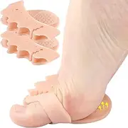 Toe Spreader,2X Silicone Foot Toe Separators | Foot Corrector Cushion Forefoot Half-Size Pad for Walking Home Yoga Running Women Men Daily Use High Heels Exercise Dancing