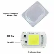 LED Smart IC driver COB Chip 10W 20W 30W 50W Reflector+Lens kit floodlight 220V