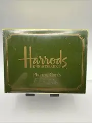 HARRODS Knightsbridge dark Green, & Gold Double Pack Playing Cards SEALED