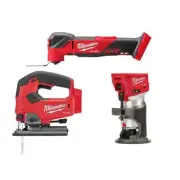 Milwaukee Oscillating Multi-Tool W/ Compact Router and Jigsaw Cordless (3-Tool)