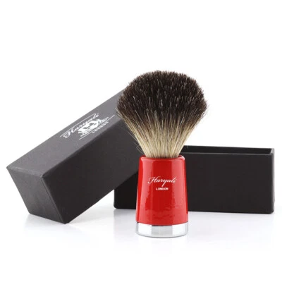 Red Taper Black Badger Bristle Hairs Men Shaving Brush Wet Hair Removal HARYALI