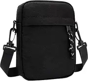 [Lizbin] Small Crossbody Bag for Men, Mini Messenger Bag Side Shoulder Bag for Phone Passport, Casual Satchel Bag Phone Purse, Mini Sling Bag Fanny Pack Water Resistant for Travelling, Hiking (Black)