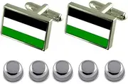 [Select Gifts] Shirt Dress Studs Gelsenkirchen City Germany Flag Cufflinks