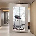 Gym Mirror Tiles - 12" X 12" X 8Pcs Wall Mounted Mirror Glass Frameless Full Le