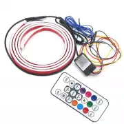 RGB LED Car Headlight Daytime Running Light Atmosphere Ambient Lamp Hood Decor (for: Audi)