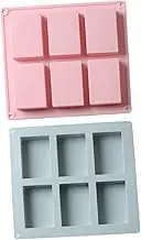 IWOWHERO 2pcs 6 Cake Mold Soap Melt and Pour Soap Kit Cake Mold Machine Multi