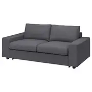 VIMLE 2-seat sofa-bed, with wide armrests/Gunnared medium grey
