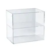 Azar Displays Acrylic Countertop Open Case 14" Wide with One Non-Removable...