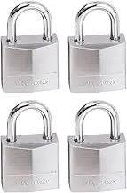 Master Lock 629EURQ Pack of 4 Marine Padlocks with Key, Metal, Set of 4 Pieces