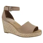 Style & Co Women Seleeney Platform Ankle Strap Espadrille Sandals Taupe Size 8 W
