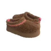 UGG WOMEN TAZZ UGG BRAID HARDWOOD SUEDE PLATFORM SHOES US 7 / EU 38 / UK 5