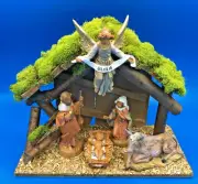 Fontanini by Roman 5 Piece Nativity Set with Lighted Stable 5" Scale Figurines