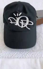 Authentic Dior x Cactus Jack Embroidered Baseball Hat in Black Size M/ Medium