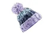 Beechfield Unisex Adults Corkscrew Knitted Pom Pom Beanie Hat (Lavender Fizz) (One Size)