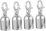 4pcs Sturdy Rope End Stopper Snap Hook for Banister Rail Decorative Cord End Cap Aluminum Alloy for Home Decoration