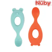 在飛比找蝦皮商城優惠-【nuby】幼兒學習圓柄湯匙二入組｜亮童寶貝