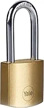 Yale Y110B/20/122/1/B Y110B Series Safety Padlock, Brass Finish, 20 mm Arco Largo