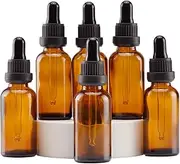 Yizhao 30ml Amber Glass Dropper Bottles for Essential Oils, with [Glass Eye Dropper],for Aromatherapy,Massage,Cosmetic Perfumes, Laboratory, Chemicals–6 Pcs