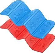 YELARXI Folding Foam Mat, 14 x 10 Mini Portable Lightweight Mini Waterproof Folding Mat Fit for Backpacking Hiking Camping Kneeling Outdoor Activities Recreation - (2Pack, Blue, Red)