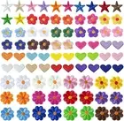 96 PCS Colorful Sew Iron on Patches for Clothing, Flower, Star, Heart Patches...