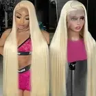 613 13x6 Lace Front Wig Human Hair 34 Inch 613 HD Transparent Lace Frontal Wi...