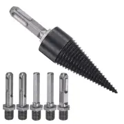 7Pcs/1Set 32mm Firewood Log Splitter Drill Bit Electric Drills Screw Cone Driver