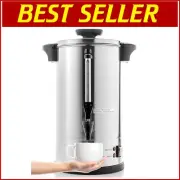50-Cup Commercial Grade Stainless Steel Percolator Coffee Maker - Durable Design