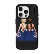 iPhone 16 Pro Impact Ring Stand Case MagSafe Compatible New England Nation Pats Fashion Illustration Clear Case