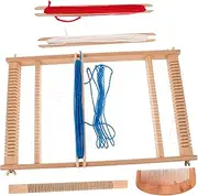Tofficu DIY Wooden Weaving Loom Creative Weaving Frame for Beginners for Early Learning Easy Setup for Fabrics