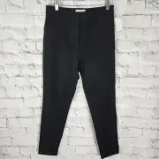 Pearl by lela rose ponte stephanie pants Sz 10 black stretch zip up A22C