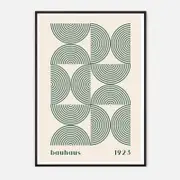 Galrie Bauhaus 1923 Art Print - Stunning Geometric Artwork for Modern Decor, Black Frame, A1 60 x 84cm (23 x 33inch)