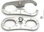 HGDTYRI Stainless Steel Heavy Duty Bondage Handcuffs Classic Handcuffs with Traction Ring Restraints Wrist Sex Toy for Men and Women Couples(Frau)