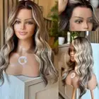 Highlight Human Hair 13x4 Lace Frontal Wig Natural Wave Brazilian Human Hair