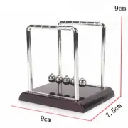 Office Classic Newton Pendulum Ball - Brown Wooden Base, Balance Ball, Desktop