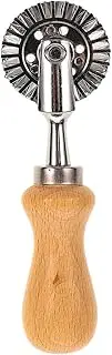 Shengsenfu Pasta Maker Cutter Wheel, Pastry Wheel Cutter, Ravioli Maker with Zinc Alloy Blade, Wooden Handle