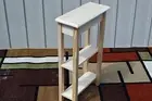 Unfinished 18" Narrow Console Sofa Foyer, Beveled Edge Pine Table w/2 Shelves