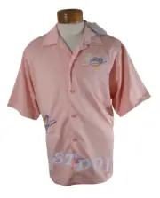NWT Nike Just Do It Mens Button Front Casual Shirt Top L Arctic Orange RARE $100