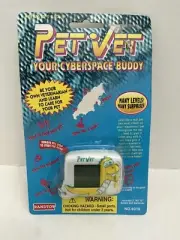 Vintage Pet Vet Cyberspace Buddy Puppy Dog Key Chain Digital Pet by Randtoy 1997