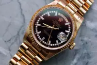 在飛比找Yahoo!奇摩拍賣優惠-ROLEX DAY-DATE 18038 稀有黑冰糖 環形大