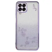 For Samsung Galaxy M33 5G (Global Version) Gradient Glitter TPU Case Pattern Bling Rhinestone Cover