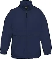 [B and C] B&C Childrens Sirocco Lightweight Jacket/Childrens Jackets (UK Size: 5/6) (Navy Blue)