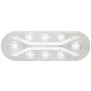 Light Guide - 6 Inch Oval LED Clear Lens Back-Up Light- Flush Mount (BUL602CB)