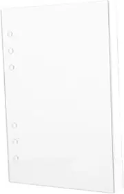 SECFOU 6pcs Acrylic Binder Clear Notebook Cover Pad Transparent Refillable Index Inner Acrylic Notebook Insert Hardcover Journal Binder Dividers Shell Blank A5 Filler Unlined Paper