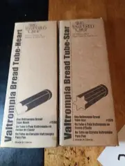 2 NEW!! Pampered Chef Valtrompia Tin Bread Tube, Star Shaped/heart shape