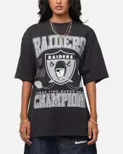 [MITCHELL & NESS] Mitchell & Ness Las Vegas Raiders Pinnacle T-shirt Faded Black - Size XL XL Faded Black