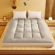 Folding Mattress Double Futon Floor Mat, Soft Sleeping Camping, Sleeping Mattress for Floor Roll Up Bed Mat Foldable Minimalist(A,King(70.87"x79"))