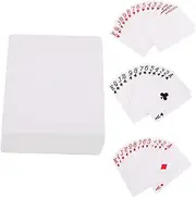 UPKOCH Unfinished Poker Cards DIY Blank Cards Heat Transfer Poker Set Large Size Safe Paper Material